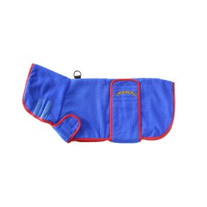 Classic dog drying coat blue_main