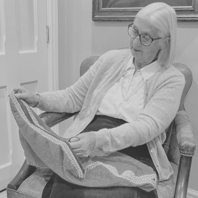 mum sewing first drying bag